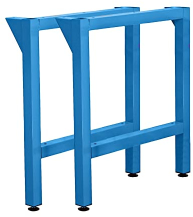 ADB Werkbankfuß 2er Set Gestell Stützfuß für Werkbänke 700x850mm Lichtblau