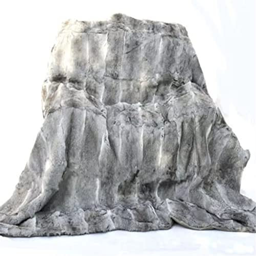 Dekorative Wohndecke, warme Sofa-Stuhl-Bettdecke, Flauschige Fell-Tagesdecke, Decke für Bett, Sofa, Glatte, warme Freizeitdecke (B 180 x 200 cm)