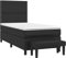 vidaXL Boxspringbett mit Matratze Kunstlederbett Polsterbett Bettgestell Einzelbett Bett Hotelbett Schlafzimmerbett Bettrahmen Lattenrost Schwarz 100x200cm