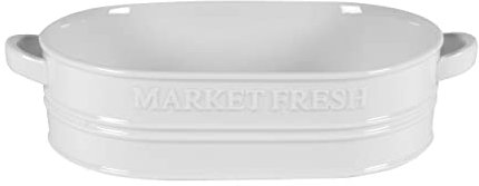 Everyday White by Fitz and Floyd Market Fresh Casserole Baking Dish, 3 Quart