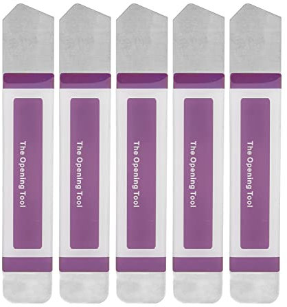 5PCS Electronic Product Opening Tool, Ultra Thin Metal Spatula Tool with Rubber Handle for Electronic Equipment Repair Adhesive Remover