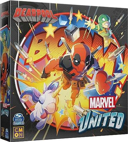 Asmodee Cmon Marvel United: Dead Pool – Gesellschaftsspiele – Kartenspiele – kooperatives Spiel für Erwachsene und Kinder ab 14 Jahren – 1 bis 4 Spieler – französische Version