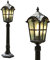 Mengjay Stehlampe Außenleuchte,Vintage Gartenlampe,Spalte-Lampe Rasenleuchte Außen Wasserdichte Glas Spalte Lampe Garten Landschaft Pole Lights Outdoor Leuchten E27 Dekoration Straßenlaterne (G)