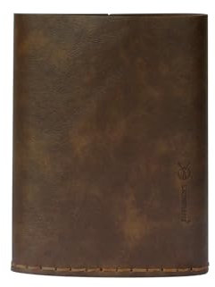 SILVERANT Manchon de rechange en cuir titane pour flasque à whisky (manchon en cuir - 248 ml)