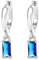 Ohrringe Silber 925 Creolen Mit Blau Zirkon Tropfen, Creolen Silber 925 klein Für Frauen Tropfen Ohrringe hHypoallergener Schmuck Für Männer 2PCS