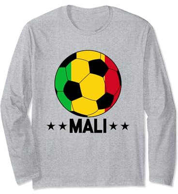 Mali Soccer Team Mali Flag Jersey Football Langarmshirt