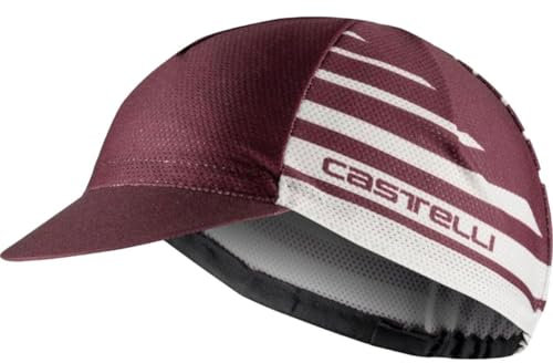 CASTELLI Unisex Classico Cap Radkappe, DEEP Bordeaux/Silver Moon, One Size