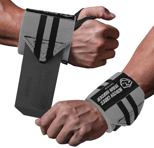 Handgelenkbandagen für Gewichtheben mit robuster Daumenschlaufe, Powerlifting, Cross-Training, Bodybuilding, 45,7 cm, professionelle Qualität für Fitnessstudio, Männer und Frauen, Gewichtheben und
