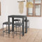 Chaduof 5-TLG. Gartenbar-Set mit Kissen, Tisch Mit Stühlen Set, Gartenmöbel Sitzgruppe, Outdoor Möbel, Sitzgruppe Garten, Dining Table Set, Balkonmöbel Set, Poly Rattan Grau