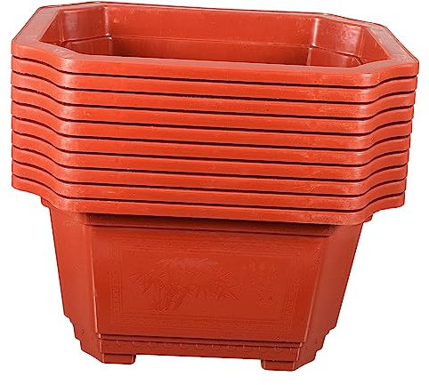 KONTONTY Verdickter Rechteckiger Kunststoff Bonsai Topf Für Sukkulenten Und Kleine Pflanzen 10 Stück Innen Und Balkongarten Pflanztöpfe