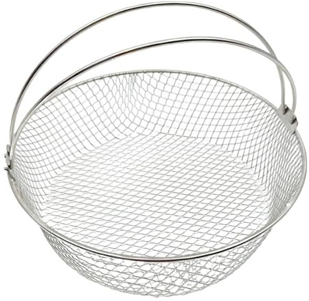 Oldmoom Steamer Basket,Air Fryer Basket for Instant Air Fryer - Stainless Steel Steamer Basket, Stackable Fry Crisper Basket for Air Fryer, Oven, Steamer