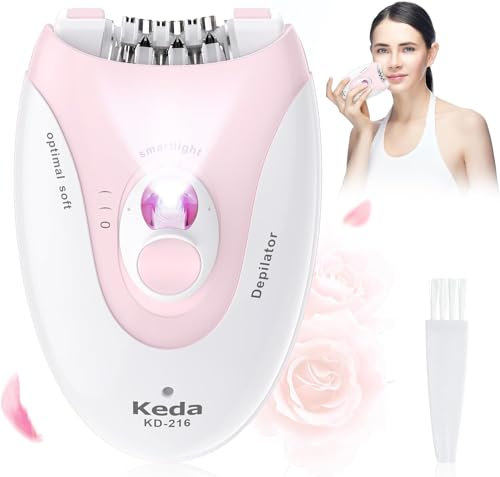 Epilierer Damen, Gesichtshaarentferner für Frauen, USB Elektrischer Epilierer Damen mit LED-Licht, 2 Geschwindigkeit, Gesichtsepilierer Damen für Körper, Achselhöhle, Bein 01