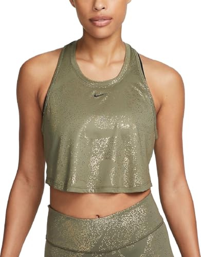 NIKE Dri-Fit One Women Trainingstop Top (Olive, XS)