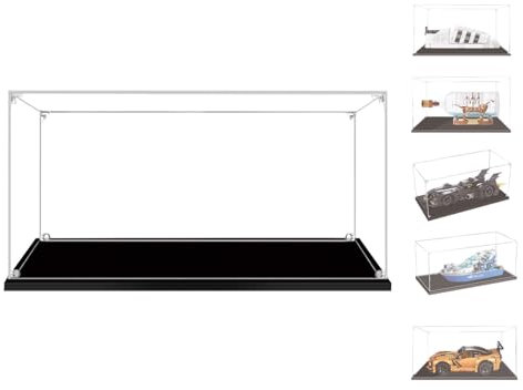 BOOVAX Vitrine für Lego 10282/21313/42093/60277/40433 - Acryl Klar Schaukasten für [Originals-Superstar/Schiff-in-Flasche/Corvette-ZR1/Polizeiboot] - Vitrine - 35x15x15cm | 2mm
