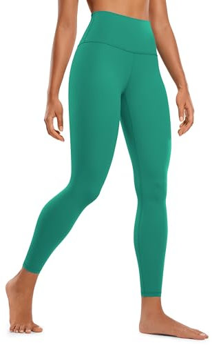 CRZ YOGA Butterluxe Damen High Waist Sport Leggings Blickdicht Yoga Leggins Sporthose Workout Gym Yogahose - 64cm Cascadia Grün 36