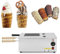 Horno comercial para pasteles con chimenea, tostadora eléctrica de 1600 W con 2 rodillos para hornear, rango de temperatura de 5 °C ~ 300 °C, parrilla para panecillos con chimenea para restaurante,