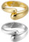Emibele Gold & Silber Manschette Armband Stack, 18K Vergoldet Offener Armreif Armband, Tränenförmige Gestalt Scharnier Handgelenk Chunky Armband Set für Frauen, Nicht Anlaufen Schmuck Geschenk, 2 Pack