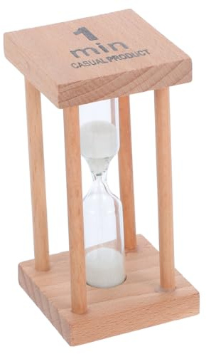 Amosfun 1-Minuten-Sanduhr aus Holz, 4,5 x 4,5 x 4,5 cm, präziser Zeitmesser für Kochen & Spiele, fördert Fokus & Zeitgefühl für Kinder und Erwachsene, ideal als Küchenhelfer und Schlafzimmerdeko