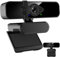 Makerstep Webcam for PC,HD 2K 1080P/30fps USB Webcam with Microphone,120°View Computer Camera,Rotatable,for Live Streaming,Video Calling,Studying,Conferences