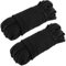 FAAING 2 corde in nylon di colore nero, 6 mm x 50 m, spesse paracord, corda di nylon, corda per biancheria, corda per giardino, campeggio all'aperto, progetti fatti a mano