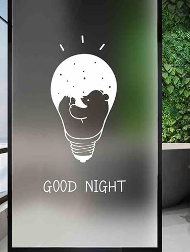 Fensterfolie Blickdicht Abstraktes Weißes Tier Milchglasfolie Selbstklebend Sichtschutzfolie Fenster Klebefolie Fenster Sichtschutz Fensterfolie Milchglas Bad Fensterfolien 45x90cm/1 Pcs