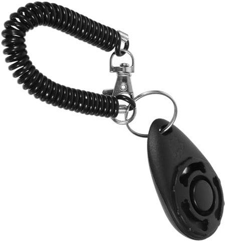 DECOMELODY Tragbarer Trainingsklicker mit Handgelenkschlaufe aus Robustem Kunststoff für Hunde Katzen und Vögel Clicker zur Verhaltenskorrektur und Welpenerziehung im Haustiertraining