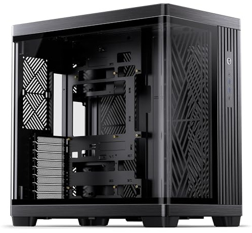 Jonsbo TK-4 Black ATX Mid Tower PC Case – Tempered Glass Panels, Mesh Front, High Airflow Gaming Computer Case, Supports ATX/Micro-ATX/Mini-ITX Motherboards, GPU up to 330mm