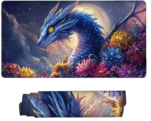 Large Game Tapis de Souris Le Dragon avec Base en Caoutchouc Antidérapant Extended XXL Long Clavier Pad de Table Grand Tapis Souris, pour Gamer, Personnel Bureau, Accessoires Gaming 60 x 30 cm k-578