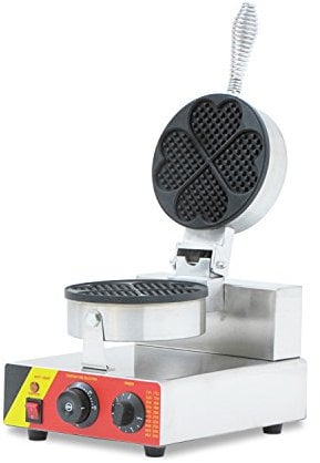 CGOLDENWALL NP-609 Commercial Heart Shape Waffle Maker Non-stick Muffin Machine Heart-shaped Waffle Baker Belgian Waffle Iron Stove (220V)