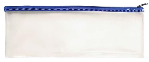 Janrax 13x5 Zoll Blau Zip Klar Prüfungsmäppchen