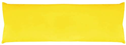 Bestlivings Seitenschläfer Kissenhülle Kissenfüllung Körperkissen, bequem und anschmiegsam in vielen erhältlich (ca. 40x120cm / gelb - Sonnengelb)
