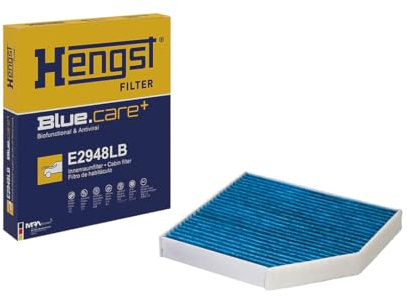 HENGST - Innenraumfilter E2948LB - Luftfilter für den Innenraum antibakteriell - Filtert Staub, Pollen, Gerüche & Bakterien für Allergiker - Für sauberes Innenraumklima im KFZ