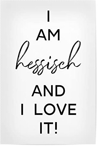 artboxONE Poster 30x20 cm Frankfurt Städte I am hessisch hochwertiger Design Kunstdruck - Bild hessisch Hesse Hessen