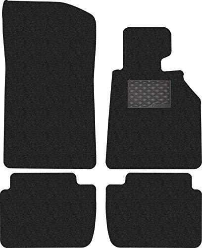 Nicoman Spaghetti Allwetter-Fußmatten, passgenau für 3er-Serie Limousine/Kombi E46 Baujahr 1998–2005 (vollständiges Set, 4-teilig, schwarz)