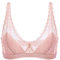 SilRiver Damen aus Spitze Bralette Bügelloser Seiden-BH (Medium,Graues Rosa)