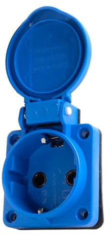 Prise encastrable Schuko 230 V 16 A 3P IP54 Prise encastrable TpE 6536