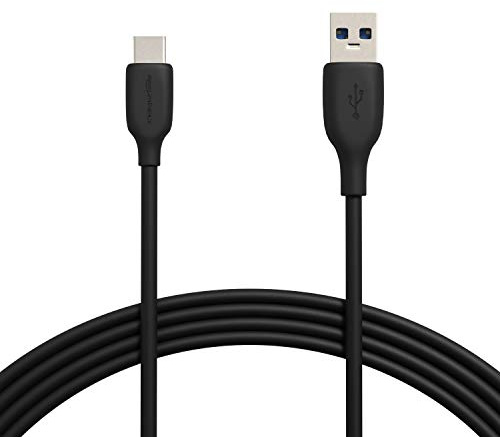 Amazon Basics USB-C 3.1 Generation 1 auf USB-A Kabel, 3 m, Schwarz