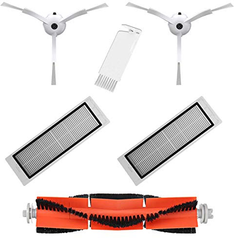 MIRTUX Pack Esencial de recambios compatibles con Xiaomi Mi Robot Vacuum 1 y 2 (no MOP). Kit de Accesorios de Repuesto para Robots Aspirador Xiaomi Roborock S50 S51