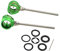 MILAEM Bogenschießen Bogenvisier 0.019 Scope Pin Jagdvisier Aiming Point Visier Optical Fiber Pfeil Aluminium Visier für Recurve Bogen Jagdzubehör (Grün)