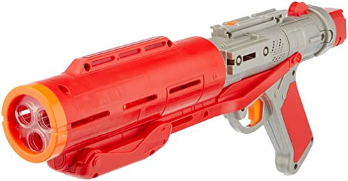 Nerf Star Wars Death Trooper des Imperiums Deluxe Dart-Blaster, The Mandalorian, Blaster-Geräusche, Lichteffekte, 3 Glow-Darts von Nerf