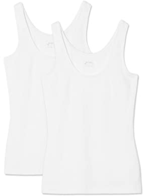 Snocks Top Damen aus Bio-Baumwolle 2er Pack - Körperbetonte Passform - Hochwertige Unterhemden mit klassischen Trägern