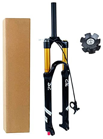 TOMYEUS Forcella Ammortizzata MTB 26 Pollici 27,5 29 er, Ultraleggero Lega magnesio Bike Absorber 1-1/8 Forcella Air Bicicletta Corsa 140 mm (Colore : Straight Tube, Size : 29 inch - 120mm)