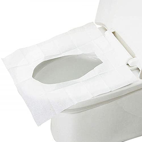 VIRSUS 10 Copriwater di Carta monouso Colore Bianco, Copri Tazza WC igienica, Antibatterico, Dimensione Universale per bagni pubblici, Viaggi, Bambini, Confezione Tascabile 1 CF x 10 Pezzi