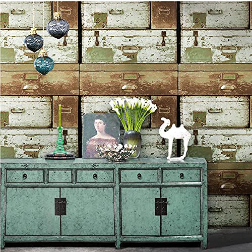 ZZDXL Tapeten Retro-Nostalgie Tapete Vliestapete 10 M X 0,53 M,3D Tapete Für Schlafzimmer Wohnzimmer Oder Küche,Modern Klassisch Elegance Tapete Kinderzimmer,Wandtapete Jungen Mädchen