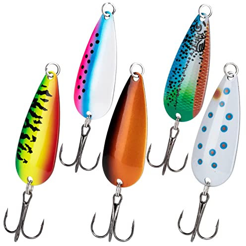 THKFISH Esca da pesce, cucchiai da pesce, esche da pesce, troesse, salsa pertina, 207,8 g, 5 pezzi