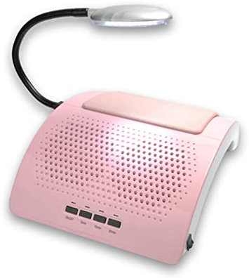 2-In-1 Nails Vacuum Cleaner 60W Powerful Nail Dust Collector Electric LED Light Double Fans Manicure Pedicure Nails Dust Suction Equipment Acrylic UV Gel Polish Cleaning Extractor