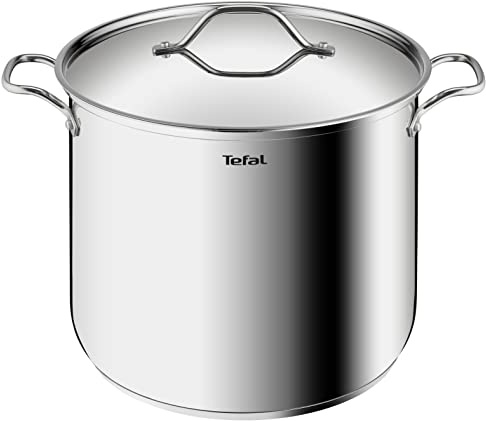 Tefal Intuition XL Traiteur inox 28 x 23 cm / 12 L, Induction, Garantie 5 ans, Acier inoxydable 18/10 première qualité, Taille XL, Poignées robustes, Couvercle inox B8649004