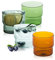 INSETLAN Bunte Trinkgläser Set, 4 teiliges Gläser Set, Wasserglas, Gläser Stapelbar, Trinkgläser set, Outdoor Saftgläser Set, Saftgläser, für 4 Personen aus Glas | 300 ml