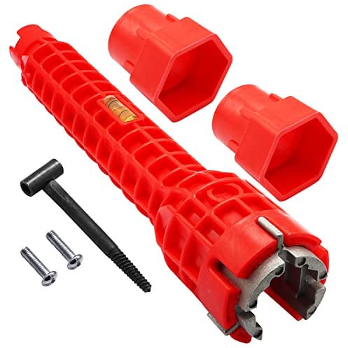 Uooker 8 in 1 Multifunction Plumbing Tools - Basin/Pipe Wrench Set, Tap Spanner for Toilet Bowl/Sink/Bathroom/Kitchen