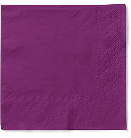 Tissue Serviette 3-lagig saugstark Ideal für Partys Feste und Gastronomie 33 x 33 cm 100 Stück Farbe aubergine